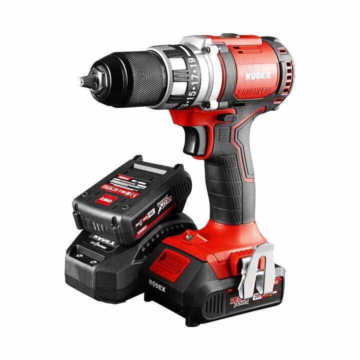 Rodex Rpx2350f Kömürsüz Darbeli Matkap 20 V Çift Akülü Vidalama