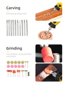 Rowermax 350 Parça  Çift Makinalı Gravür Oyma Dremel Taşlama Zımpara 130 W