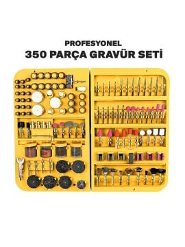 Rowermax 350 Parça  Çift Makinalı Gravür Oyma Dremel Taşlama Zımpara 130 W
