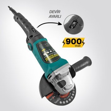 Anadolu Strong DM803 Devir Ayarlı Spral Taşlama Makinası Avuç İçi Taşlama 115 mm 2 Adet Disk Hediye