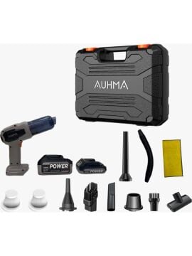 Auhma 20.000pA Güçlü Vakumlu ve Üflemeli Araç için Süpürge 120W güç -10.000mah+15.000mah pil