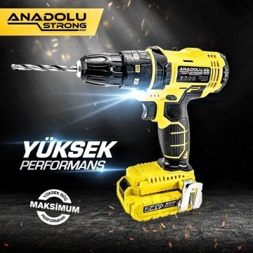 Anadolu Strong ANS1069-S 24W Çift Li-ion Bataryalı Metal Şanzıman Darbeli 27 Parçalı Süper Setli
