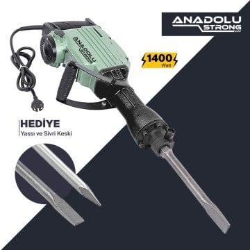 Anadolu Strong ANS1059 Profesyonel 25 Joule 14 Kg Kırıcı Hilti Matkap 2 Adet Uc Hediyeli