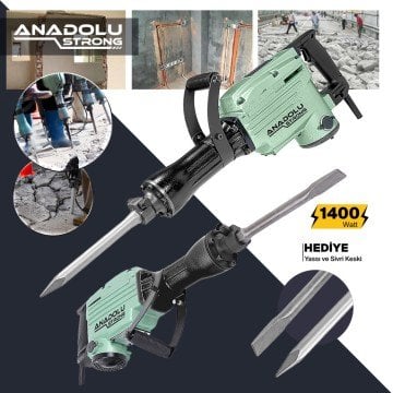 Anadolu Strong ANS1059 Profesyonel 25 Joule 14 Kg Kırıcı Hilti Matkap 2 Adet Uc Hediyeli