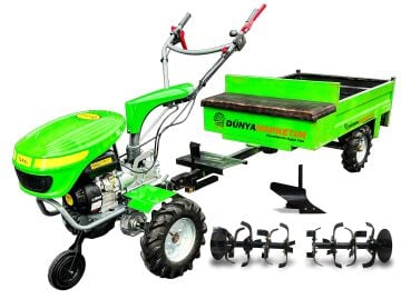 Taral 310 M Benzinli Çapa Makinesi 3+1 Vites Otomatik Şanzımanlı 6.5 Hp + Römork ve Pulluk