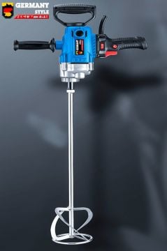 Germany Style 1300 Watt Elektrikli Devir Ayarlı Alçı Boya Ve Harç Karıştırıcı Mixer