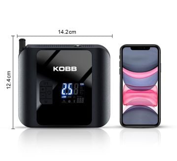 KOBB KB420 12Volt / Şarjlı Li-ion 150 PSI Taşınabilir Dijital Basınç Göstergeli Led Aydınlatmalı Akıllı Lastik Şişirme Pompası + SOS