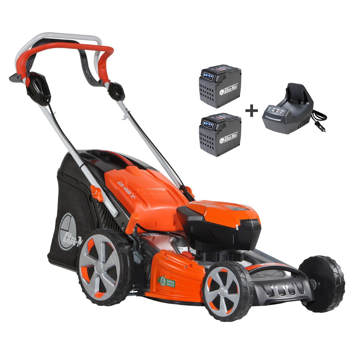 Oleo-Mac Gİ 48 T Akülü Çim Biçme Makinesi 2x5.0Ah+Şarj