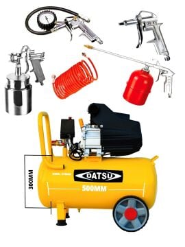 Datsu XYBM59 2 HP Yağlı Hava Kompresörü Havalı Set Hediyeli