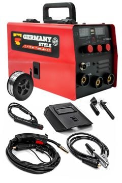 GERMANY STYLE  3in1 MMA-550 Amper MİG TİG MMA Çift Kartlı İnvertör  & Gazsız Gazaltı Kaynak Makinesi