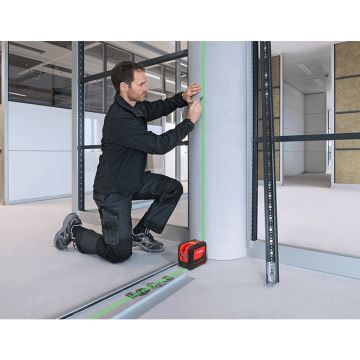 KOBB KBL92G 30 Metre Profesyonel Yatay ve Dikey Otomatik Hizalamalı Yeşil Çapraz Çizgi Lazer, 2 Noktalı Şakül Lazer Distomat + Mini Tripod