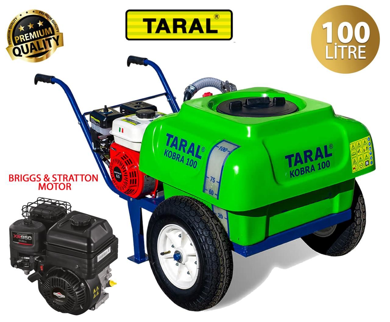 Taral Kobra TP 100 Pülverizatör 100 LT Benzinli İlaçlama Makinası BRIGGS & STRATTON MOTOR