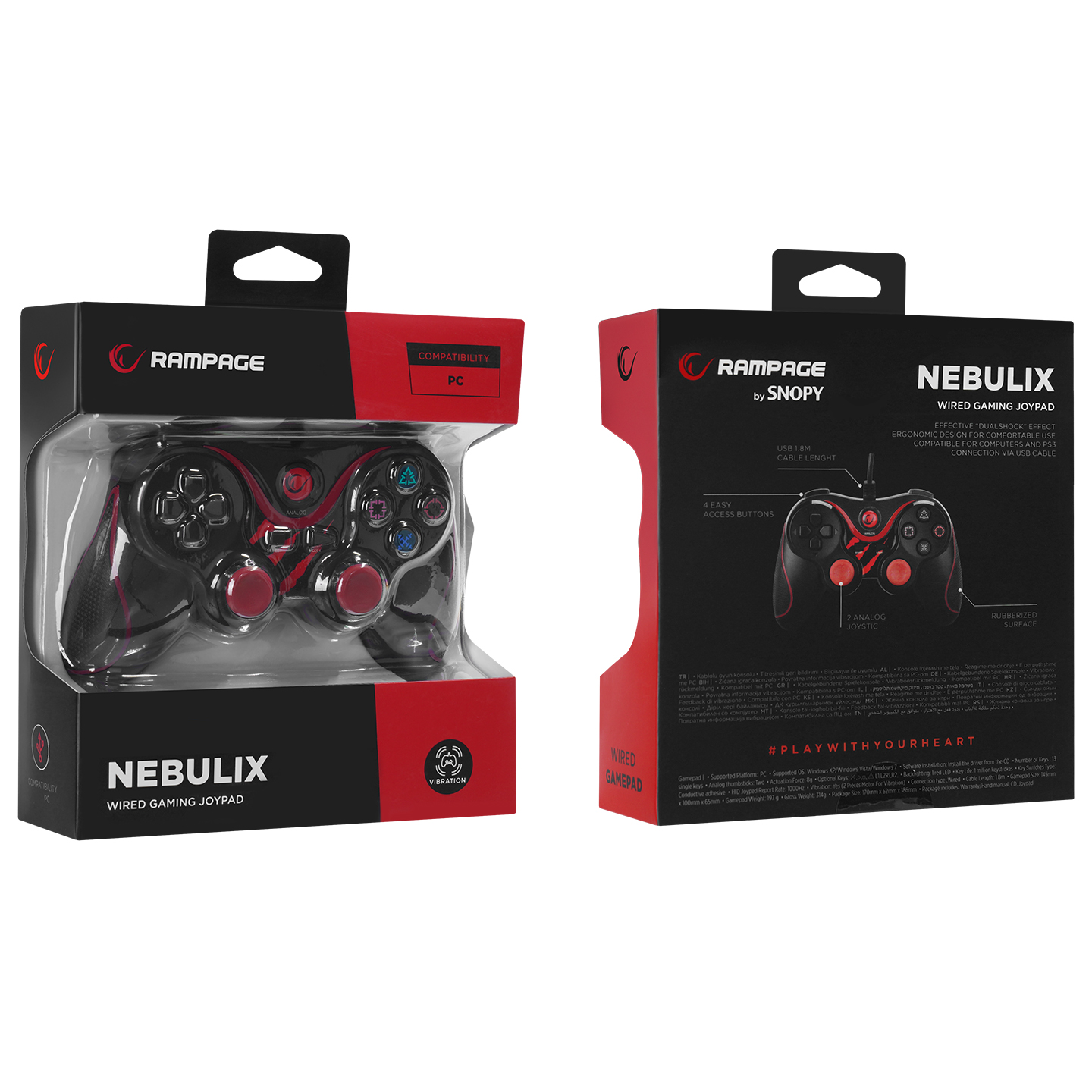 RAMPAGE NEBULIX PS3/PS JOYPAD KIRMIZI